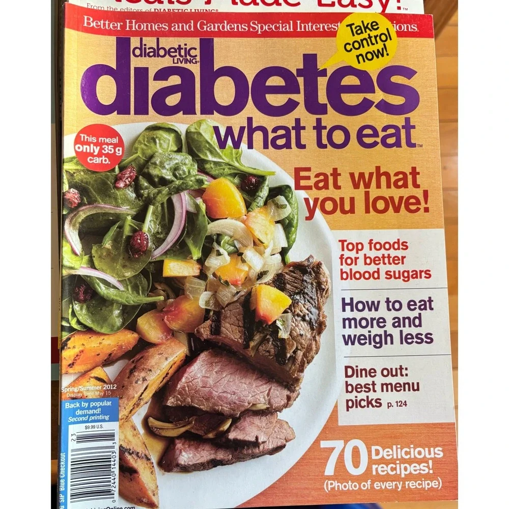 Diabetic Living Magazine Lot 2012 Better Homes and Gardens Diabetes Recipes 8 pc